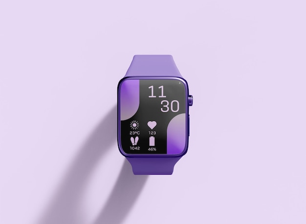 Mockup di progettazione dello schermo di smartwatch