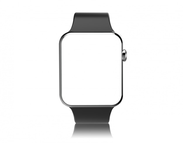 Smartwatch screen mockup isolated