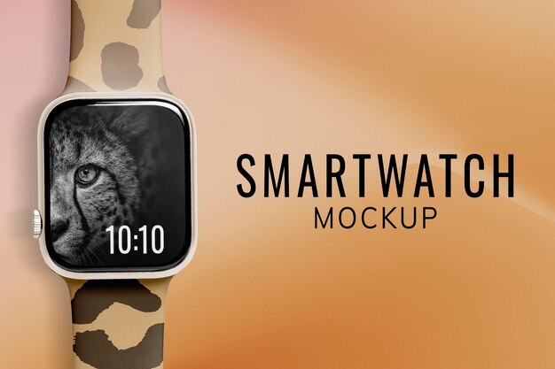 Smartwatch screen mockup psd, носимое цифровое устройство