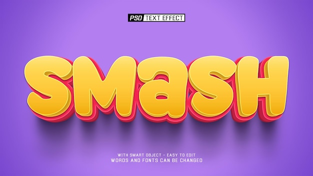 Smash 3D tekst effect