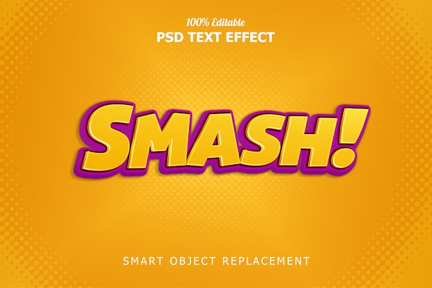 Smash bewerkbare psd