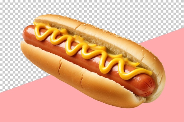 Smażony Hot Dog, Odizolowany Obiekt, Przezroczyste Tło.