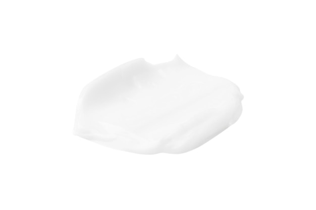 PSD a smear of white cream on a blank background png