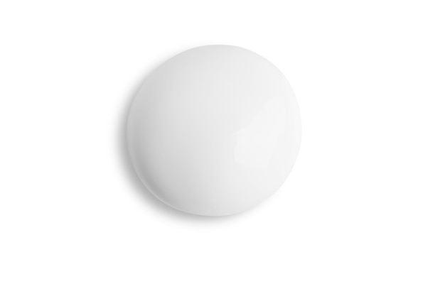 smear of white cream on empty background