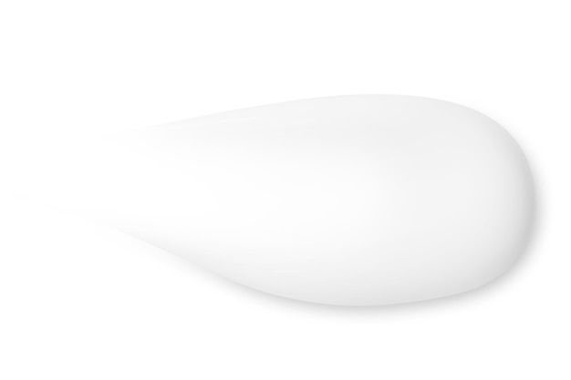 smear of white cream on empty background