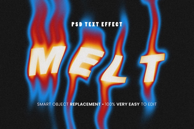 Smelt teksteffect psd