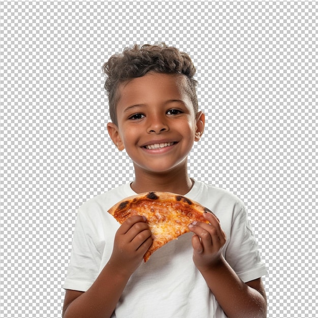 PSD smile child and pizza