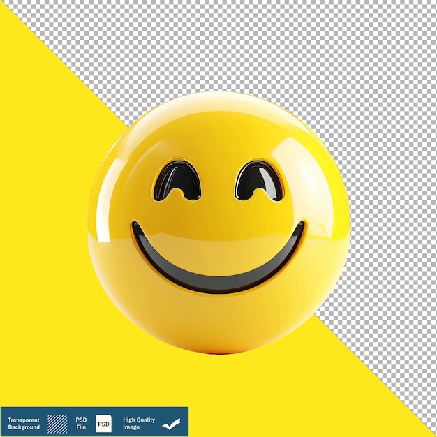 PSD smile face emoji isolato su sfondo bianco trasparente png psd