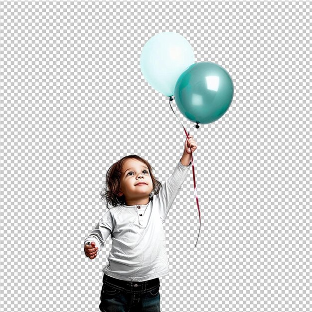 PSD smile kids and balloon