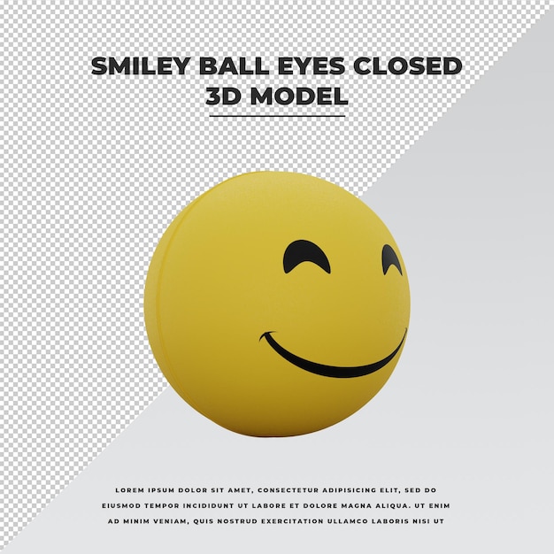 Smiley ball eyes closed