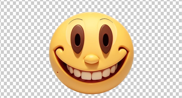 PSD smiley emoji on transparent background