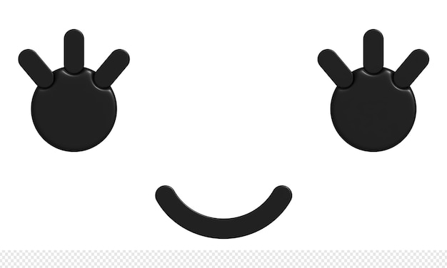 A smiley face with a black face and black smiley face.