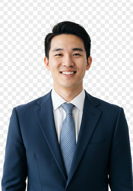 미소 짓는 아시아 사업가