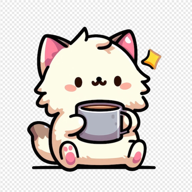 PSD smiling baby cat png sticker