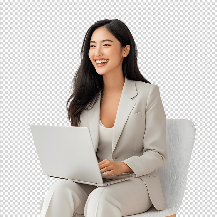 PSD 웃는 사업가 작동