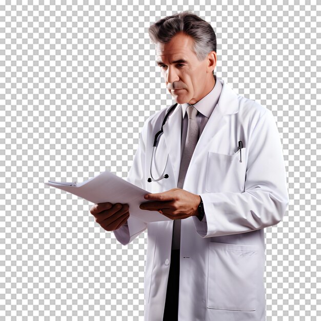 Smiling doctor isolated on transparent background