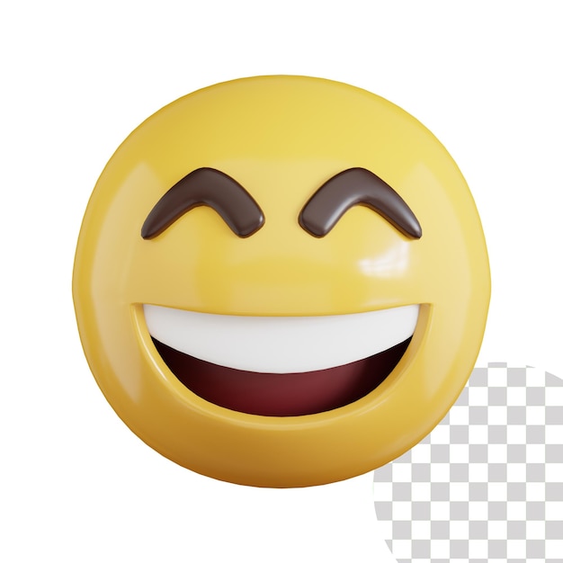 Smiling emoji 3d icon