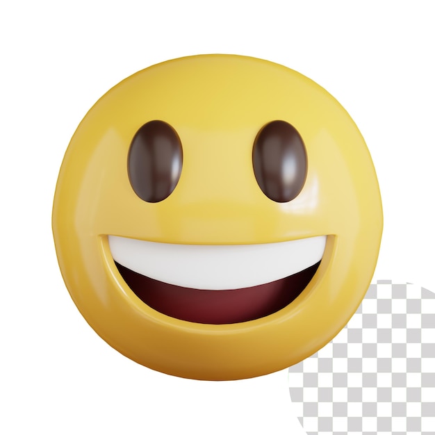 PSD smiling emoji 3d icon