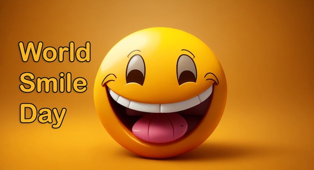 PSD emoji sorridente giornata mondiale del sorriso