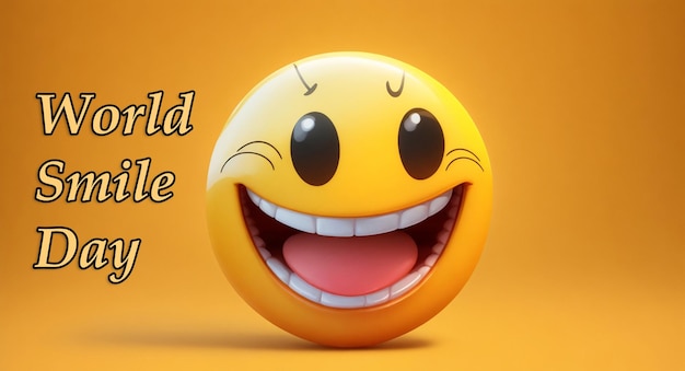 PSD emoji sorridente giornata mondiale del sorriso