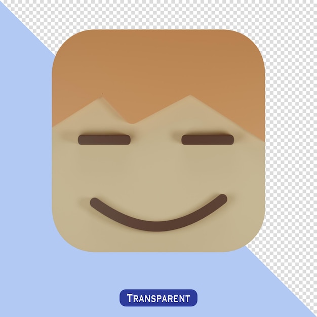 PSD smiling face emoji in 3d style