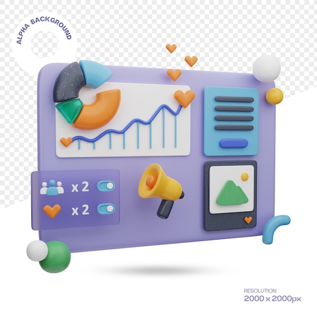smm 3d interface icon