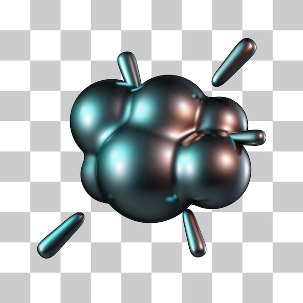 PSD 연기 폭발 3d 아이콘