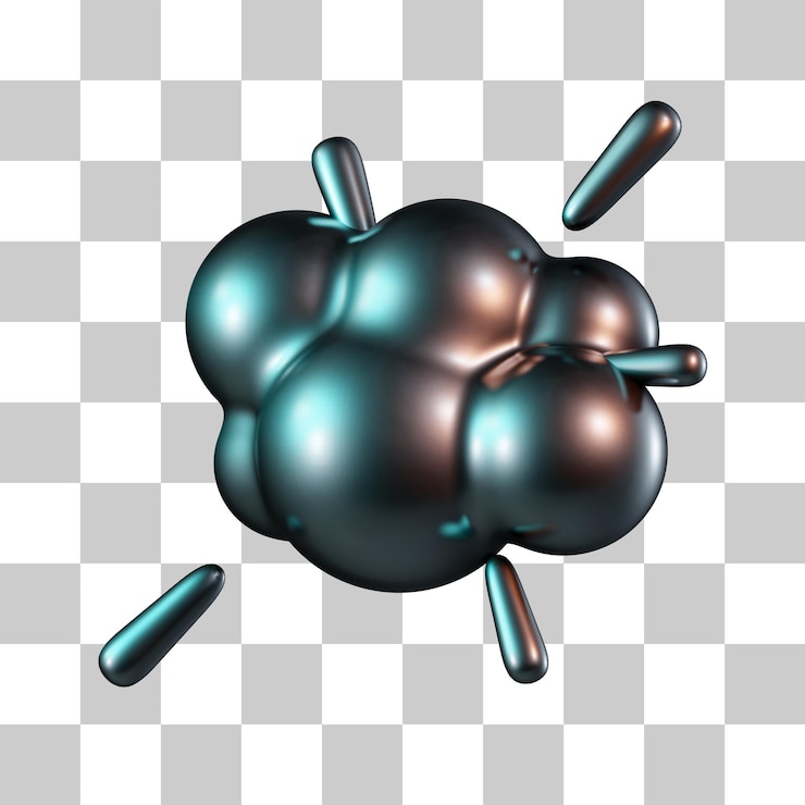 PSD smoke blast 3d icon