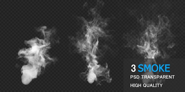 Smoke design on black background Premium Psd