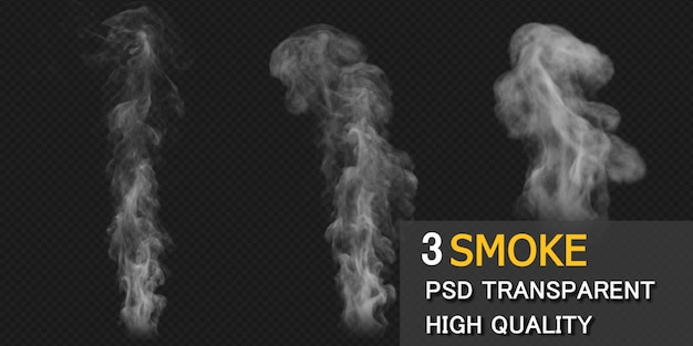 PSD smoke design on black background