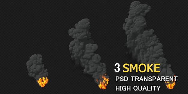 PSD smoke design rendering isolated rendering