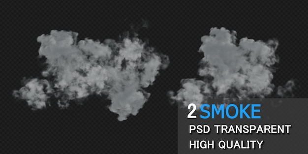 Smoke design rendering isolated 