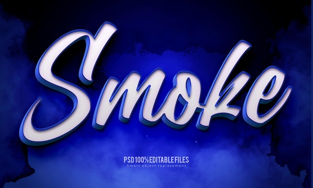 Smoke editable text effect