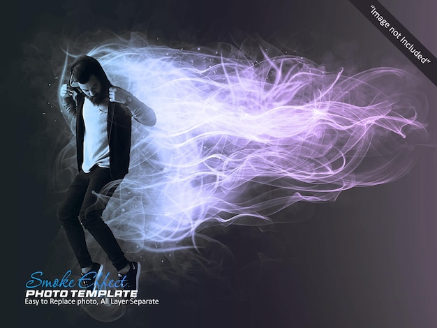 PSD smoke effect for photoshop template