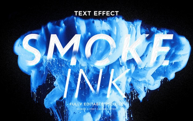 PSD smoke effect text effect