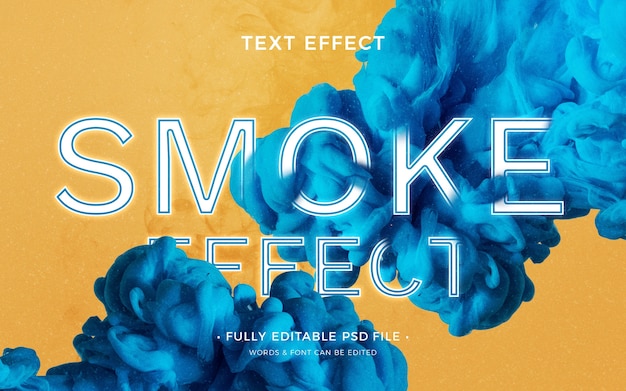 PSD smoke effect text effect