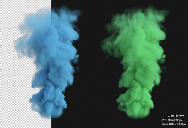 PSD rendering 3d isolato di esplosione di fumo