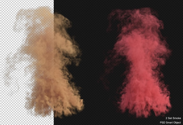 PSD smoke explosion isolated 3d render