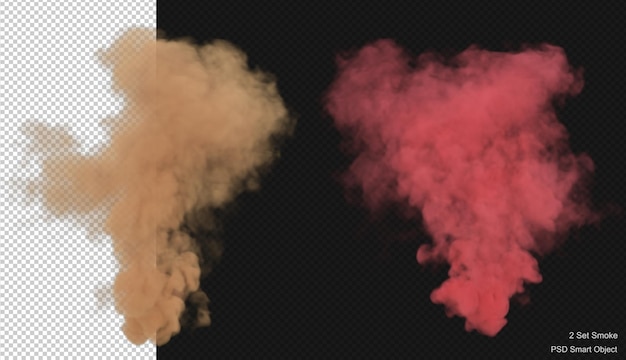 smoke explosion isolated 3d render