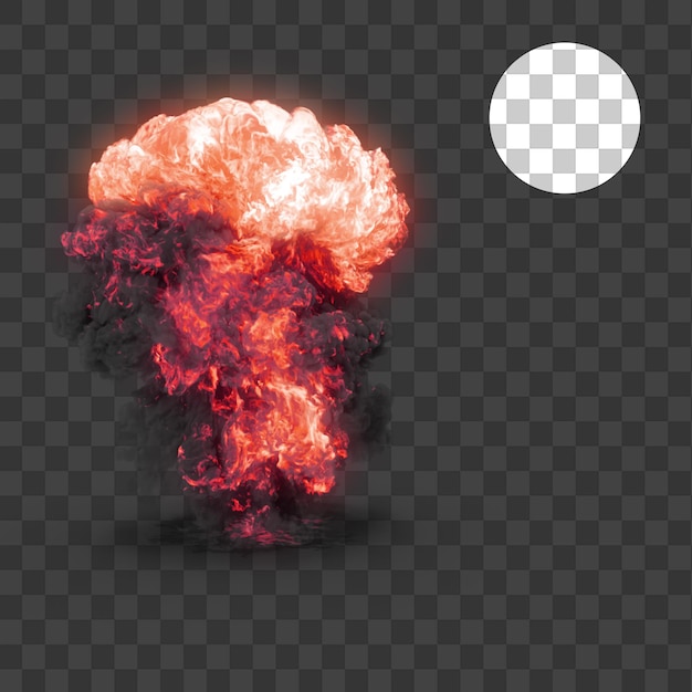 PSD smoke explosion on transparent background