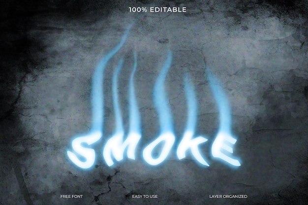 Smoke font effect style