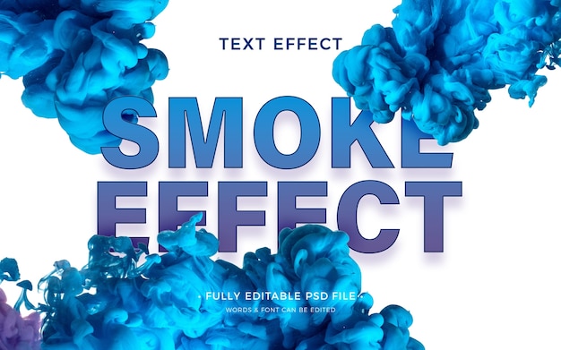 PSD smoke ink text effect