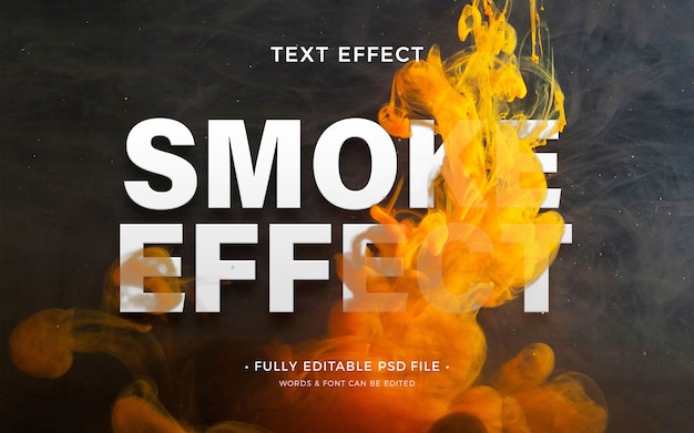 PSD smoke ink text effect