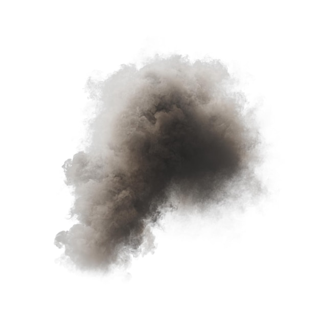 PSD smoke isolated transparent background 3d rendering