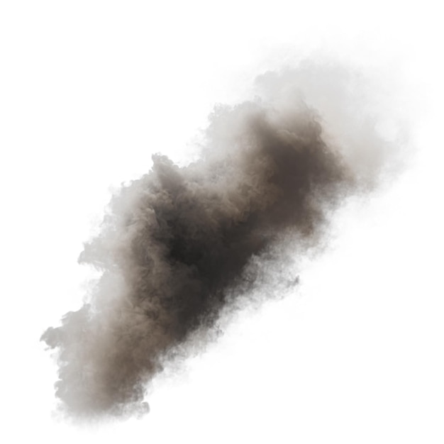 PSD smoke isolated transparent background 3d rendering