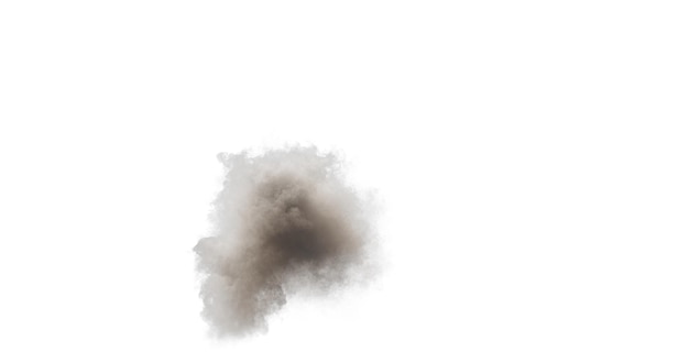 PSD smoke isolated transparent background 3d rendering