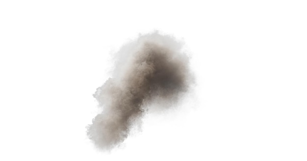 PSD smoke isolated transparent background 3d rendering