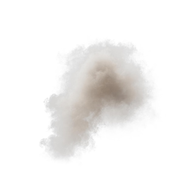 PSD smoke isolated transparent background 3d rendering