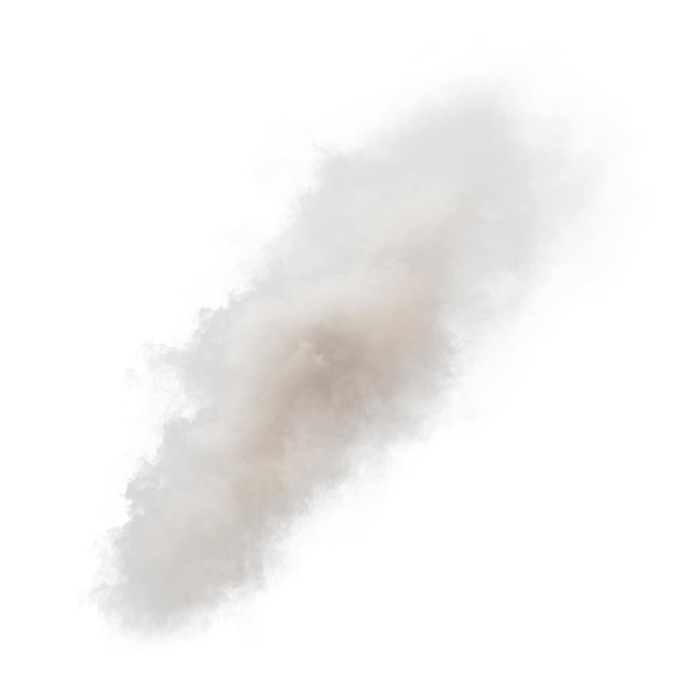 PSD rendering 3d di sfondo trasparente isolato fumo