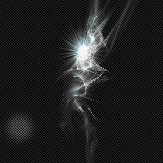 Smoke light effect transparent background